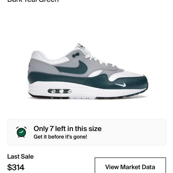 DS Nike Air Max 1 “Dark Teal Green” NWT Size 11 - Picture 7 of 7